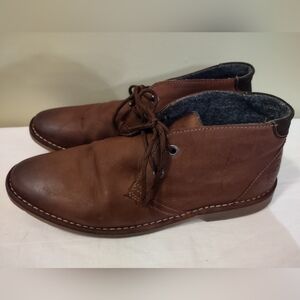 Superdry Winter Rallie Leather Desert Boots Men's Size 10, Dark Brown